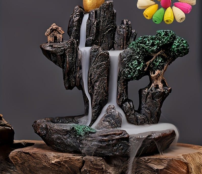 Brûle-encens cascade « Île de Penglai »